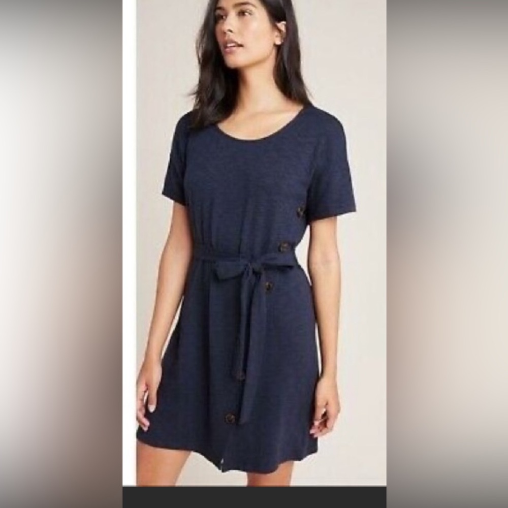 Anthropologie Sunday in Brooklyn Logan‎ asymmetric button dress. NWT. Retail 88